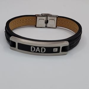 DAD leather bracelet fashion style with stone